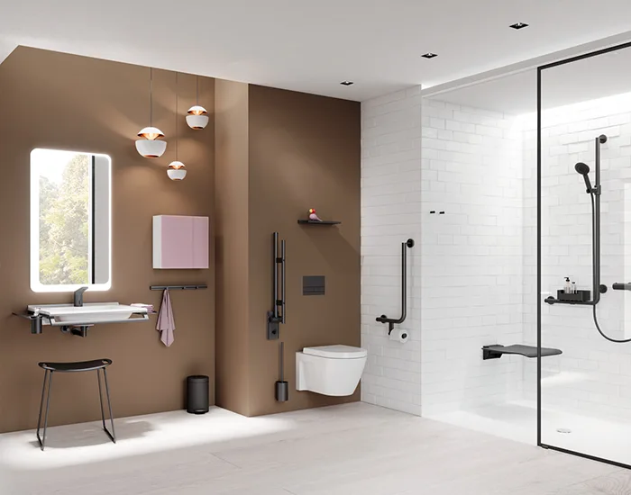 Attraktives barrierfreies Badezimmer